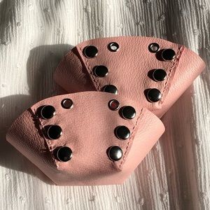 Pink Vegan Leather Roller Skate Toe Caps